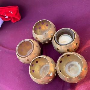 Brass candle holders